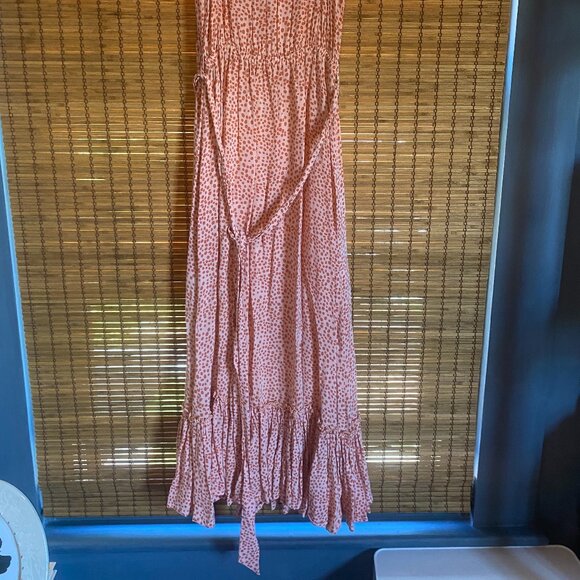 Beach Gold Pink Polka Dot Dress - Picture 4 of 5